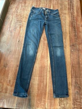 Hudson VTG Collin Flap Super Skinny Model Jeans in Medium Stellar Wash